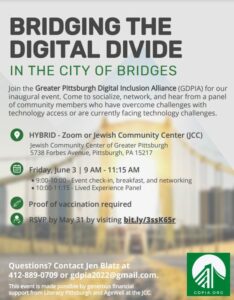 flyer for the digital divide event