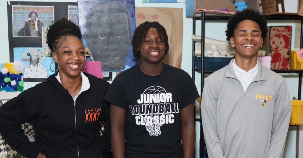 ACH Clear Pathways Students Ta-Nyiah Benjamin, Ezra Harris, and Jaymir Walls
